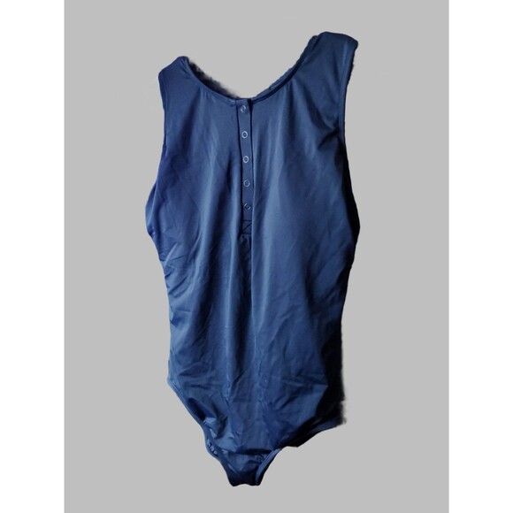 Women's Adjustable Back Closure Dark Blue Swimsuit - Size 1X - Picture 5 of 5